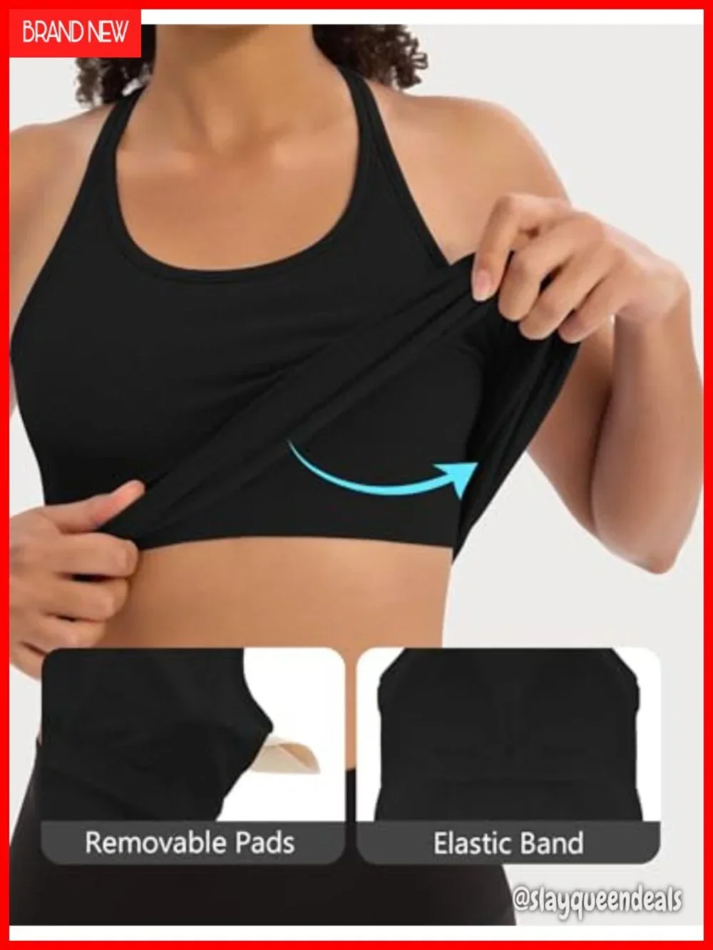 3 Pack Workout Tank Tops Built in Bra Ribbed Seamless Racerback Yoga Gym